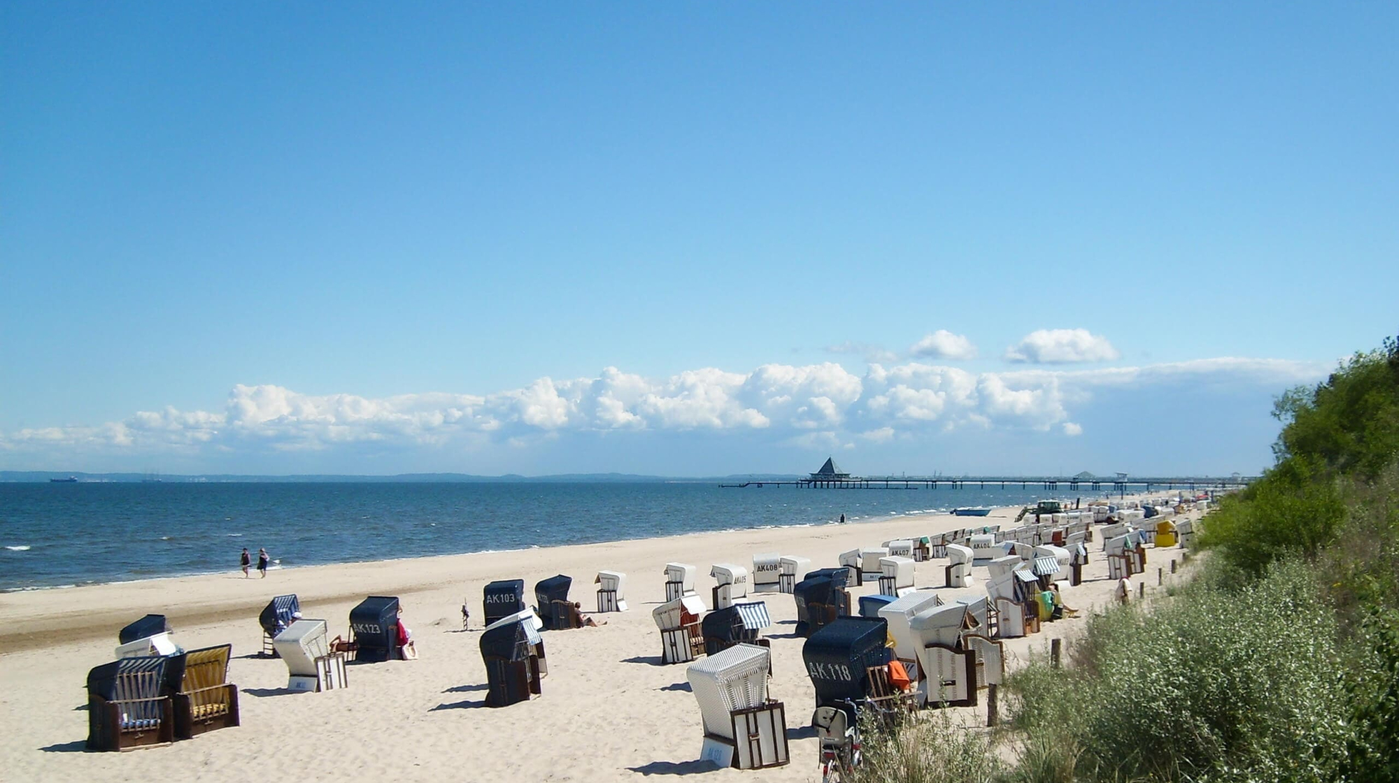 Strand mit Strandkörben